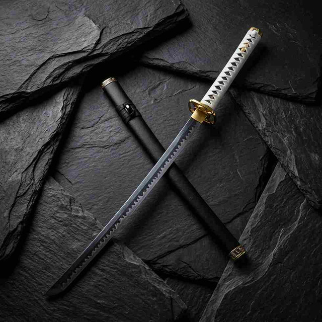 White-Hilted Yamato Katana Samurai Sword