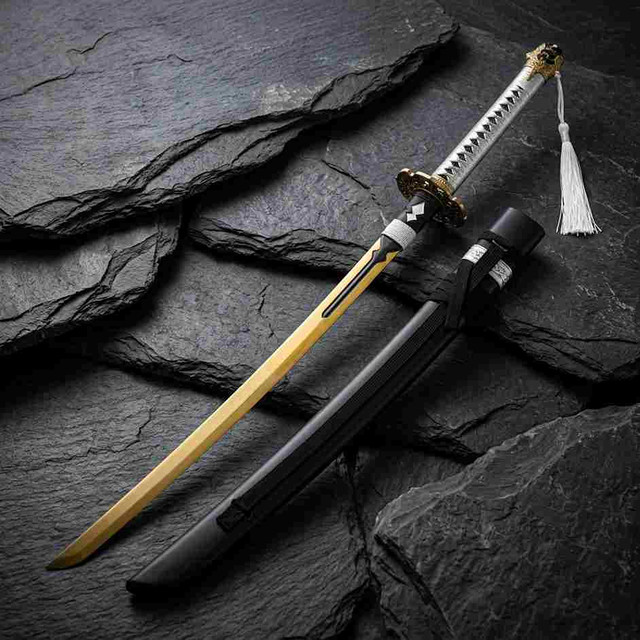 Custom Fantasy Straight Katana Ornate Ninjato Replica