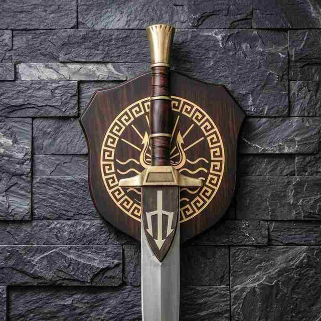 Percy Jackson Riptide Sword - Olympians Replica with Plaque