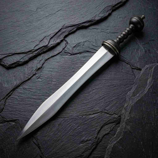 Custom Hand-Forged Roman Gladius Sword with Dark Hilt