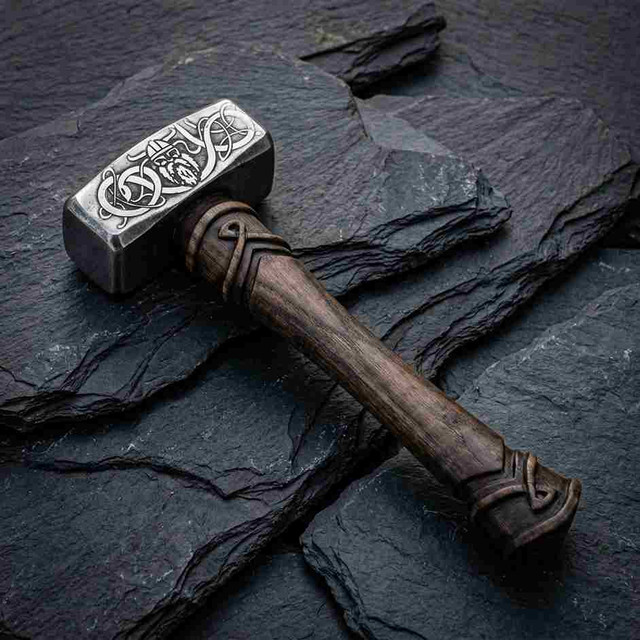 Handcrafted Viking Mjolnir War Hammer