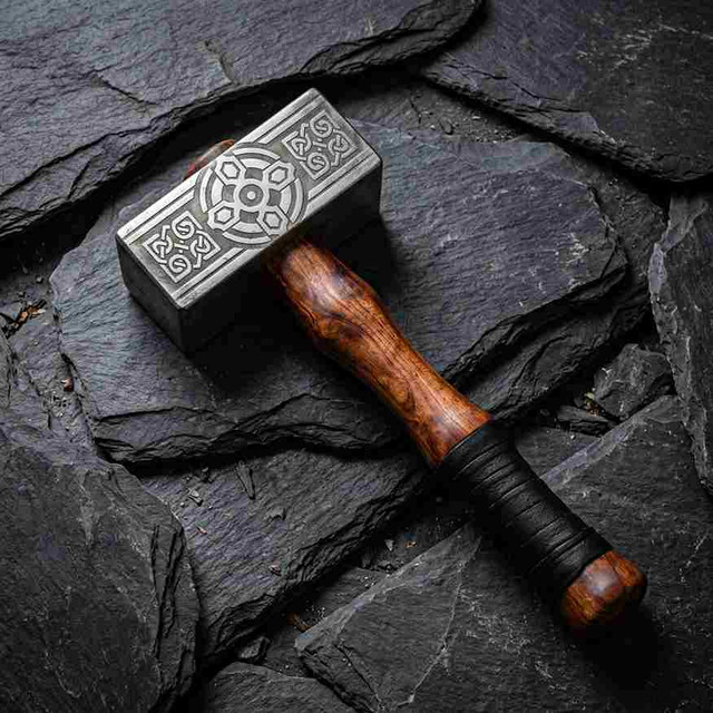 Hand-Forged Slavic Svarog Nordic Viking Hammer
