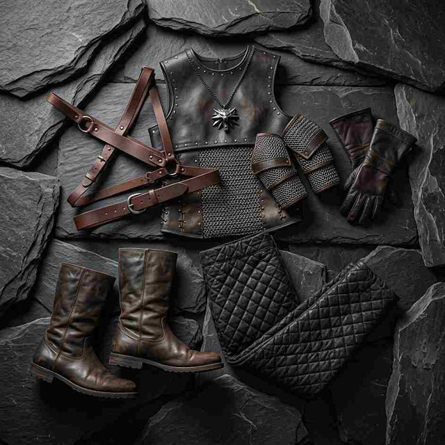 Geralt of Rivia Viking-Style Wolven School Armor Set