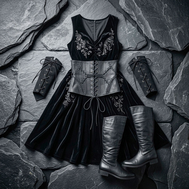 Dark Fantasy Viking Huntress Cosplay Set