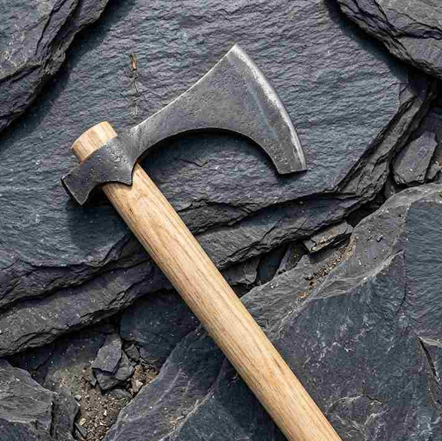 Hand-Forged Viking Bearded Axe
