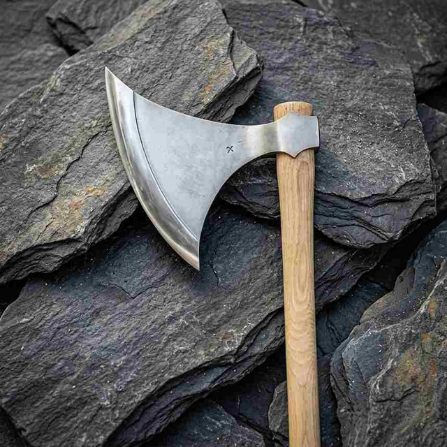 Hand-Forged Viking Broad Bearded Axe