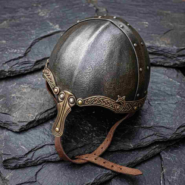 Medieval Norman Conical Nasal Steel Armor Helmet Set