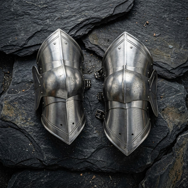 Medieval Knight Steel Pauldrons