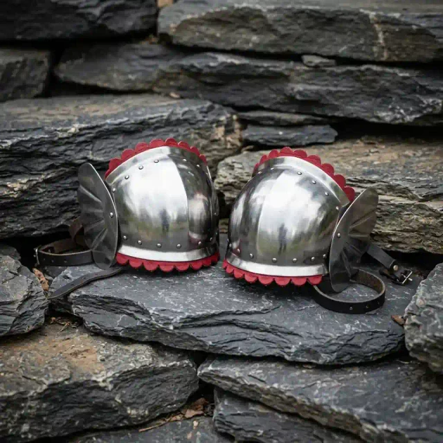 Medieval Knight Steel Knee Cops
