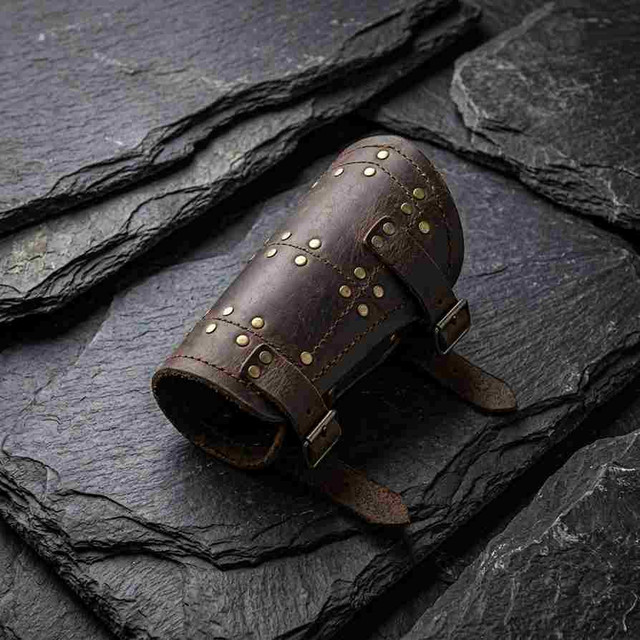 Medieval Brigandine Leather Bracers