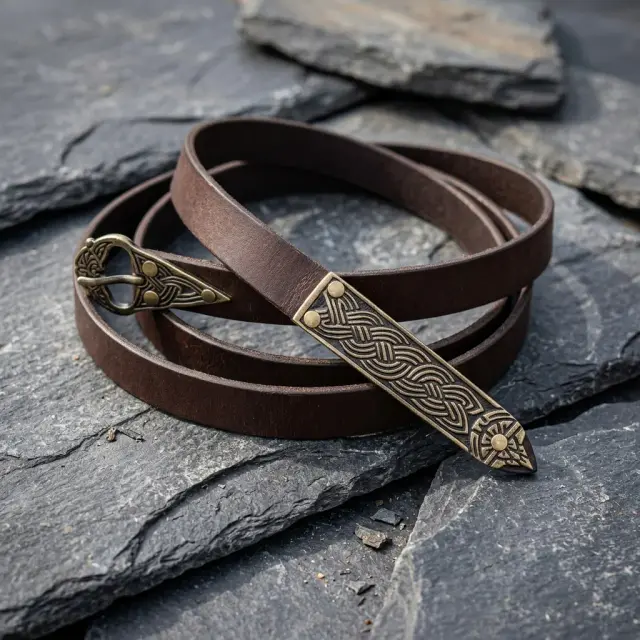 Viking Leather Long Belt