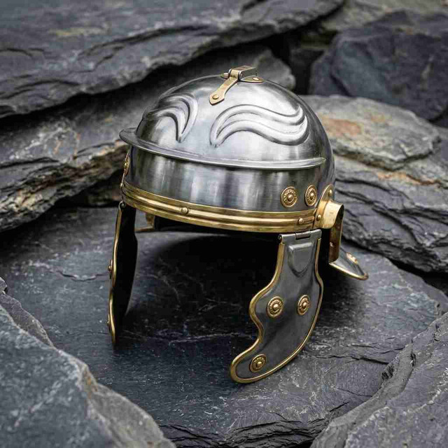 Roman Imperial Gallic Helmet and Pugio Dagger Replica Set